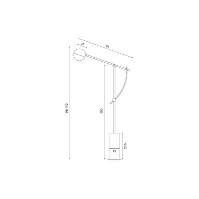 Oatlands Contemporary Adjustable Floor Lamp Matt Black