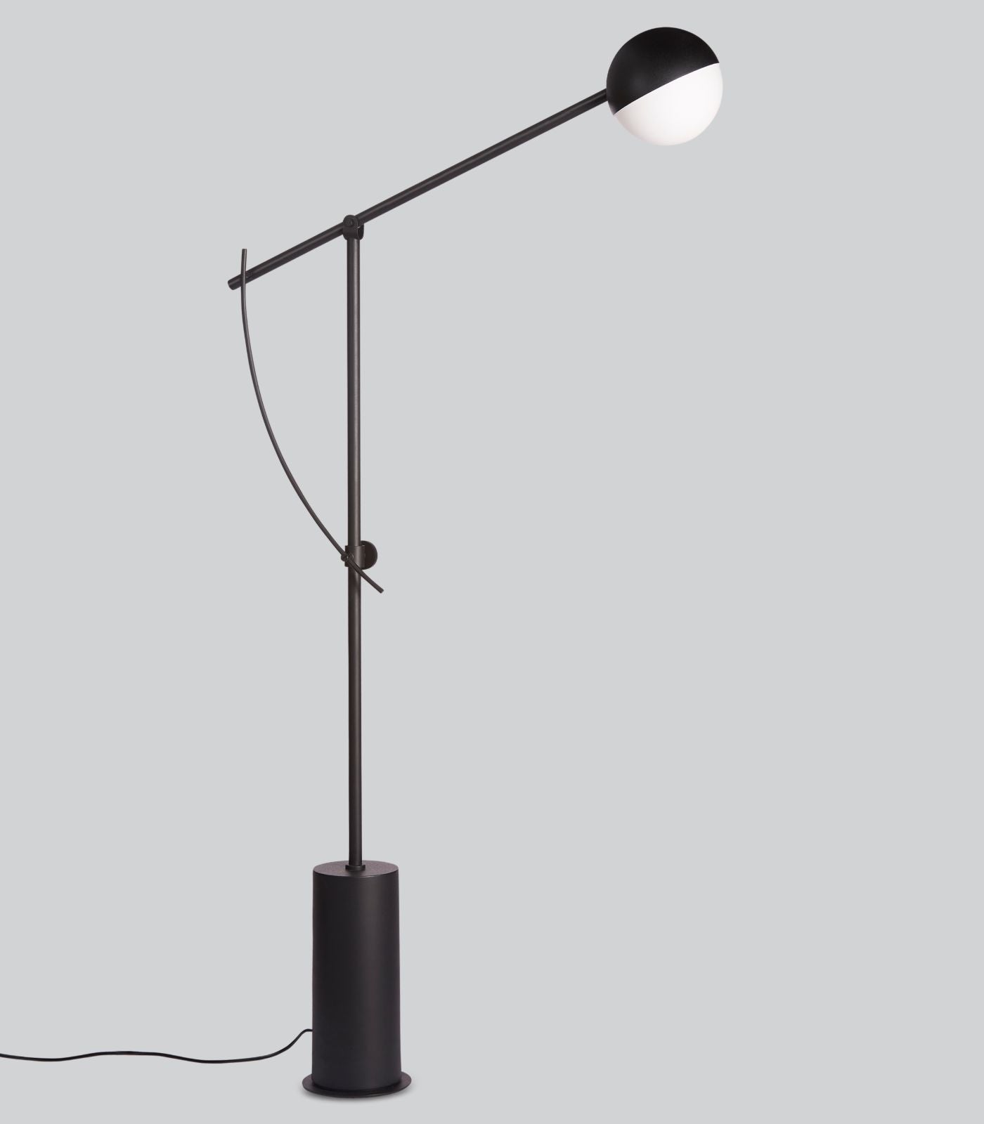 Oatlands Contemporary Adjustable Floor Lamp Matt Black Oatlands Contemporary Adjustable Floor Lamp Matt Black