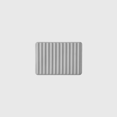 Old Fellow Contemporary Ribbed Ceramic Wall Light Matte White