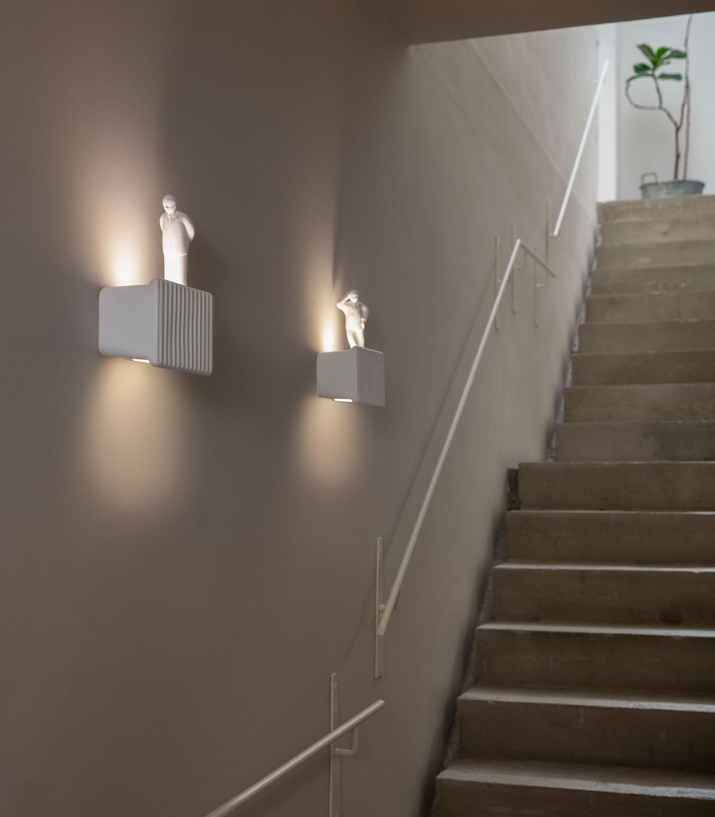 Old Fellow Contemporary Ribbed Ceramic Wall Light Matte White Old Fellow Contemporary Ribbed Ceramic Wall Light Matte White