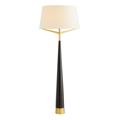 Oldstone Hamptons Floor Lamp Black And Antique Brass