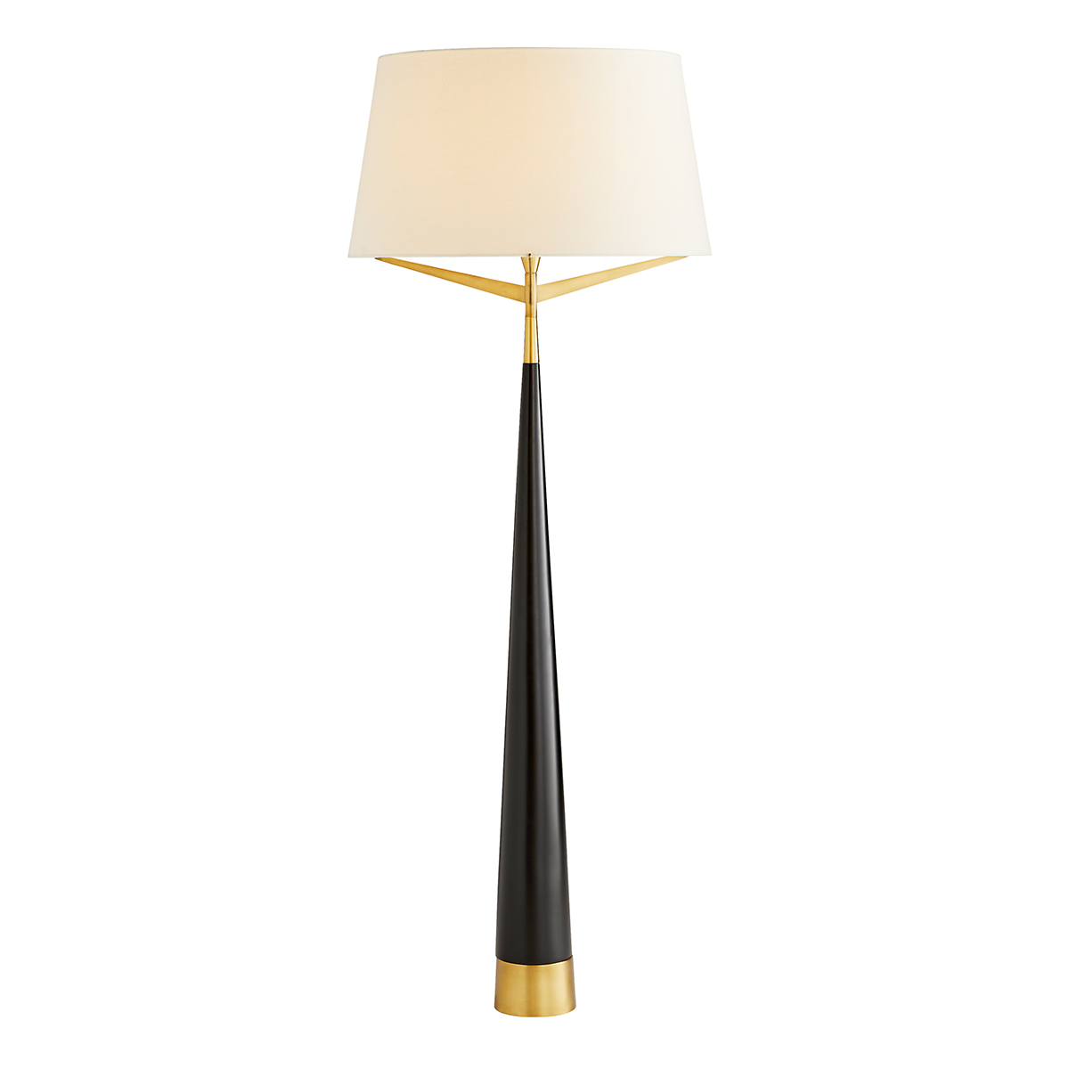Oldstone Hamptons Floor Lamp Black And Antique Brass