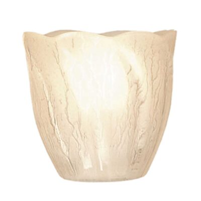 Optional Glasswork French Provincial Glass Shade Ivory Textured