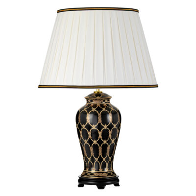 Orient Empire Traditional Table Lamp Black and Gold