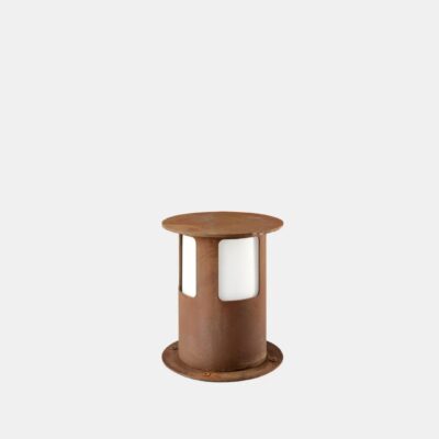 Ortano Capped Path Bollard Light Rusted Iron