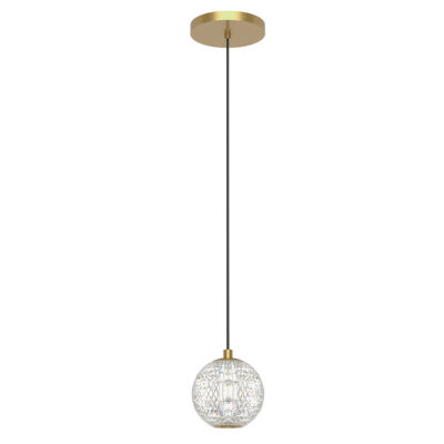 Osmere Contemporary Mini Pendant Natural Brass