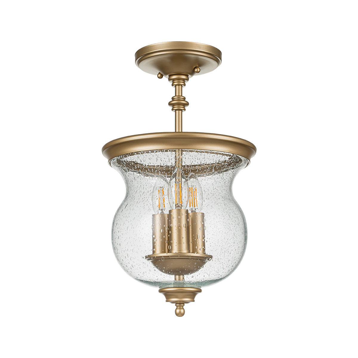 Ottermere Lane French Provincial Ceiling Semi-Flush Painted Natural Brass