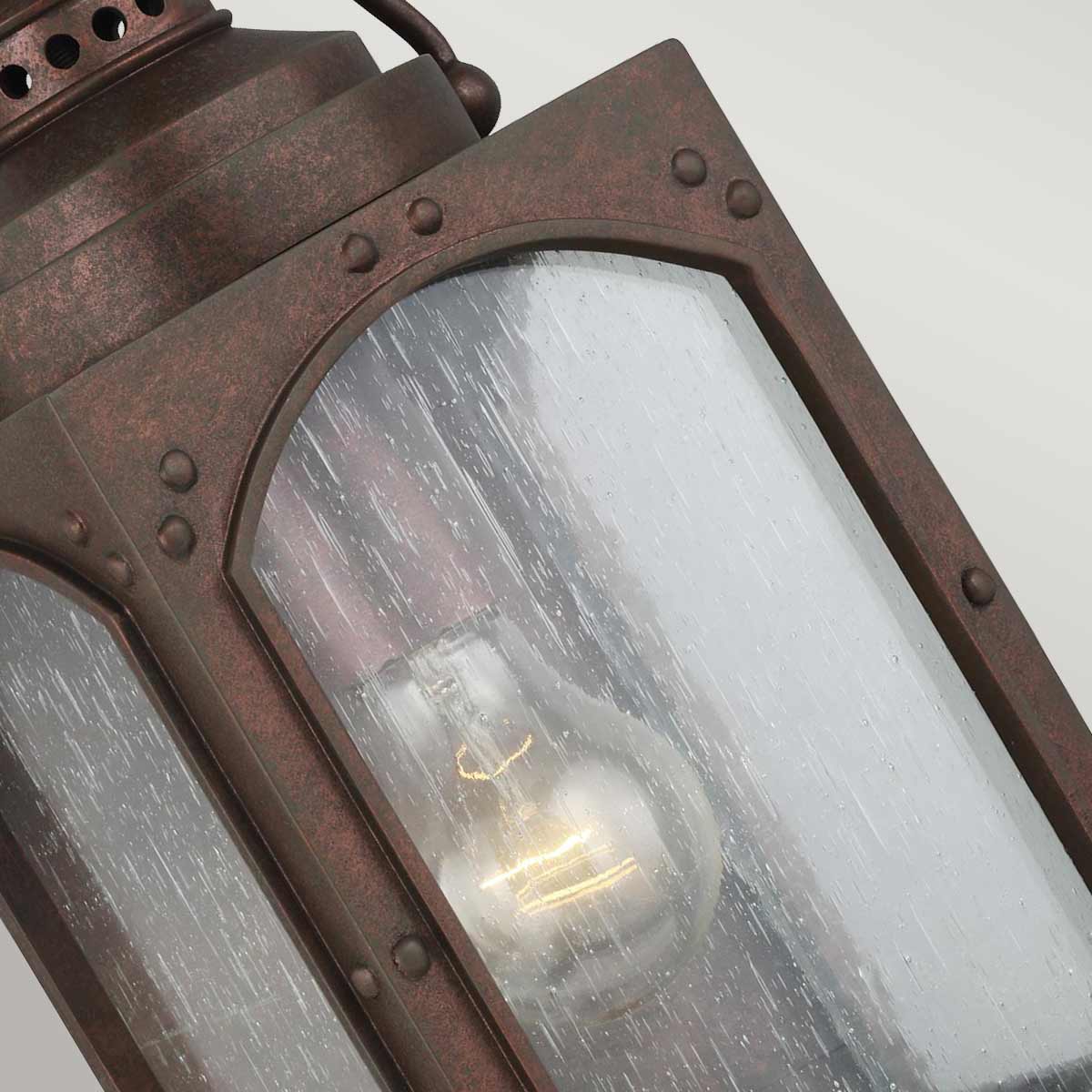 Ottershaw Cross Traditional Outdoor Lantern Copper Oxide Ottershaw Cross Traditional Outdoor Lantern Copper Oxide — detail view