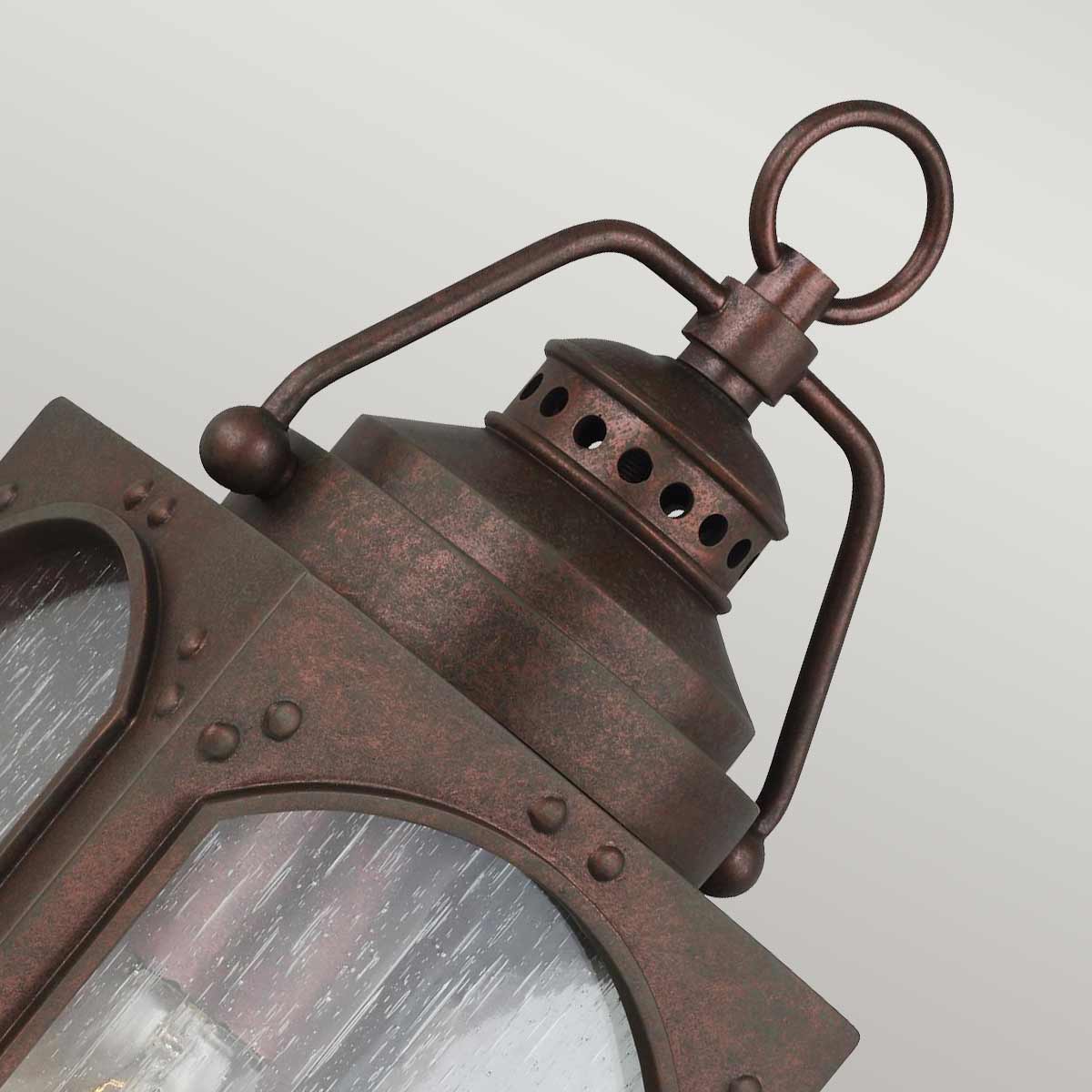 Ottershaw Cross Traditional Outdoor Lantern Copper Oxide Ottershaw Cross Traditional Outdoor Lantern Copper Oxide — detail view