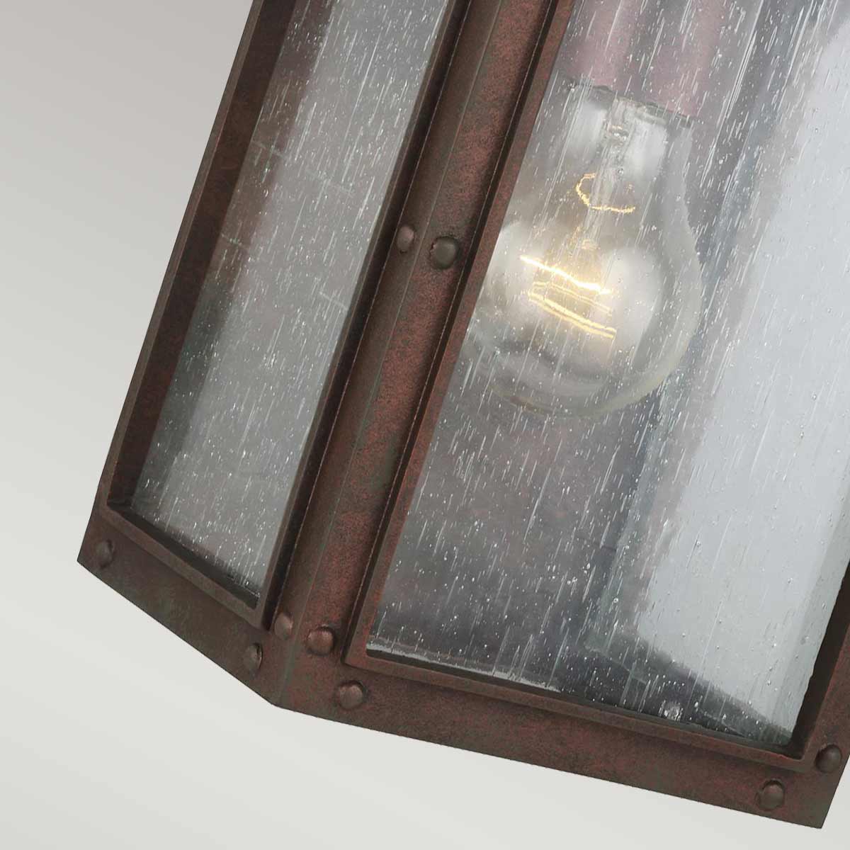 Ottershaw Cross Traditional Outdoor Lantern Copper Oxide Ottershaw Cross Traditional Outdoor Lantern Copper Oxide — detail view