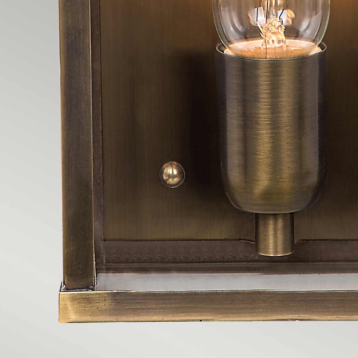 Ottershaw Row Traditional Outdoor Wall Light in Aged Brass Ottershaw Row Traditional Outdoor Wall Light in Aged Brass — detail view