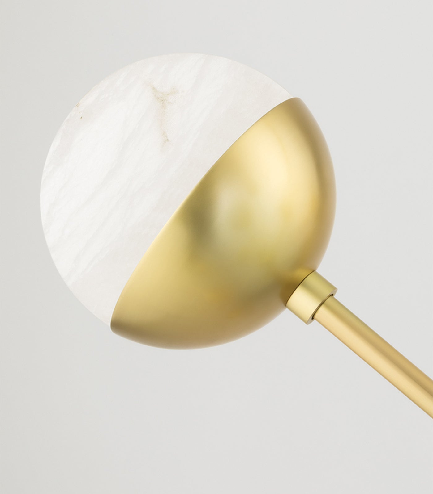 Overton Springs Contemporary Double Globe Wall Light Aged Brass and White Overton Springs Contemporary Double Globe Wall Light Aged Brass and White