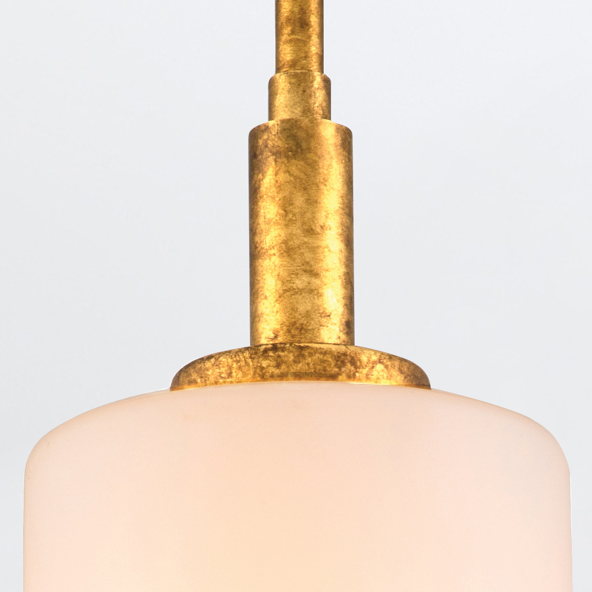 Palm Estuary Artistic Pendant Gold Leaf with Antique Glaze Palm Estuary Artistic Pendant Gold Leaf with Antique Glaze — detail view