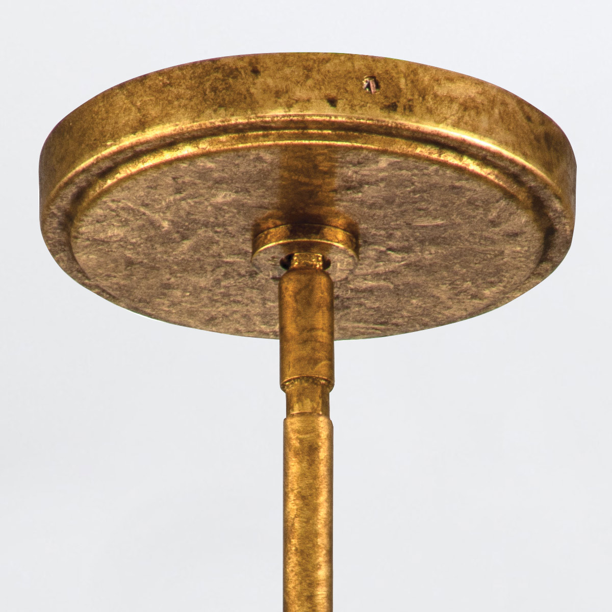 Palm Estuary Artistic Pendant Gold Leaf with Antique Glaze Palm Estuary Artistic Pendant Gold Leaf with Antique Glaze — detail view