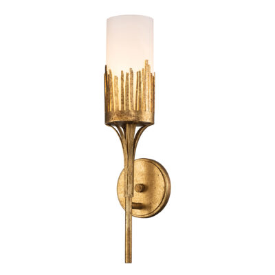 Palm Estuary Artistic Wall Light Distressed Gold