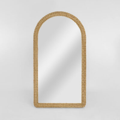 Palm Quay Hamptons Arch Rattan Mirror
