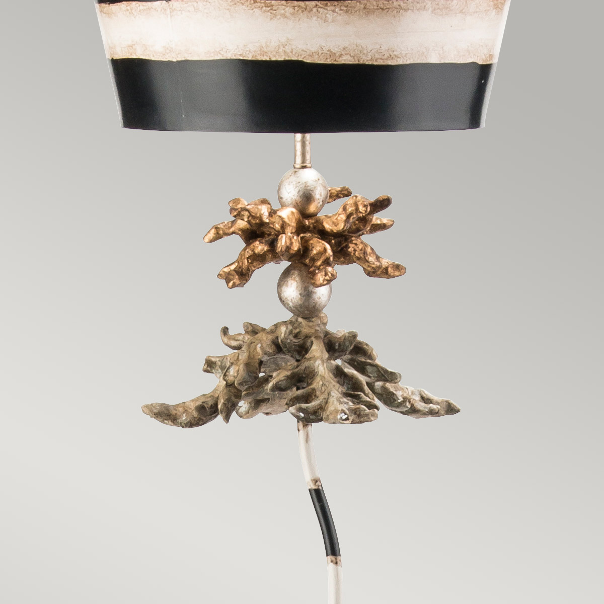 Palmerston Shore French Provincial Floor Lamp in Black, Putty and Gold Leaf Palmerston Shore French Provincial Floor Lamp in Black, Putty and Gold Leaf — detail view