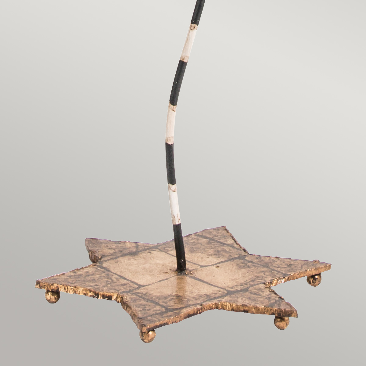 Palmerston Shore French Provincial Floor Lamp in Black, Putty and Gold Leaf Palmerston Shore French Provincial Floor Lamp in Black, Putty and Gold Leaf — detail view
