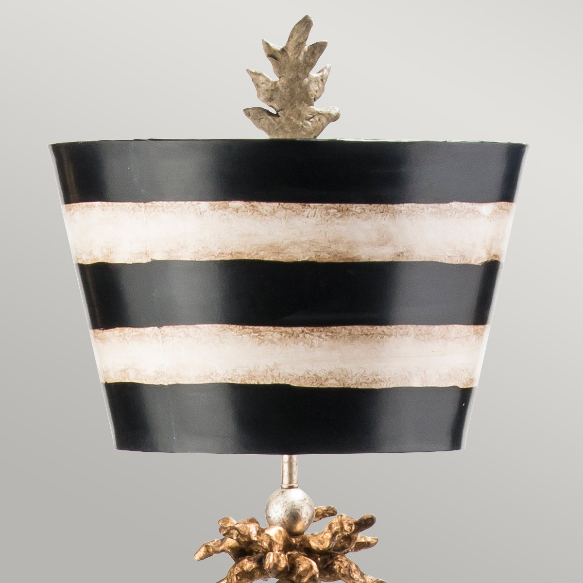 Palmerston Shore French Provincial Floor Lamp in Black, Putty and Gold Leaf Palmerston Shore French Provincial Floor Lamp in Black, Putty and Gold Leaf — detail view