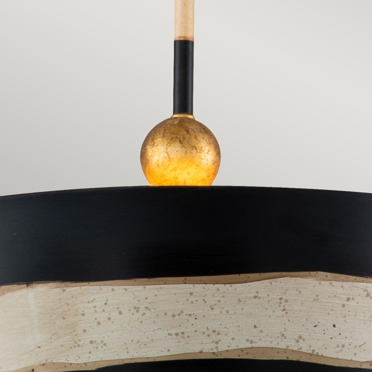 Palmerston Shore Hamptons Pendant Black Putty And Gold Leaf Palmerston Shore Hamptons Pendant Black Putty And Gold Leaf — detail view