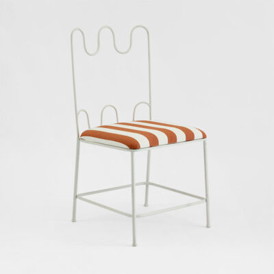 Palmerton Dining French Provincial Outdoor Chair Terracotta Stripe