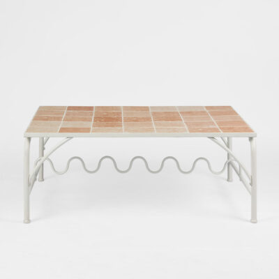 Palmerton Low Hamptons Tiled Outdoor Coffee Table White