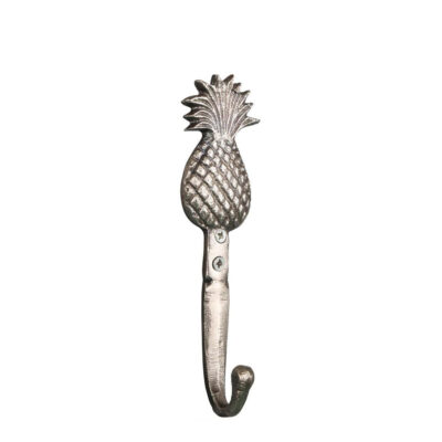 Palmwood Hamptons Pineapple Wall Hook Antique Silver