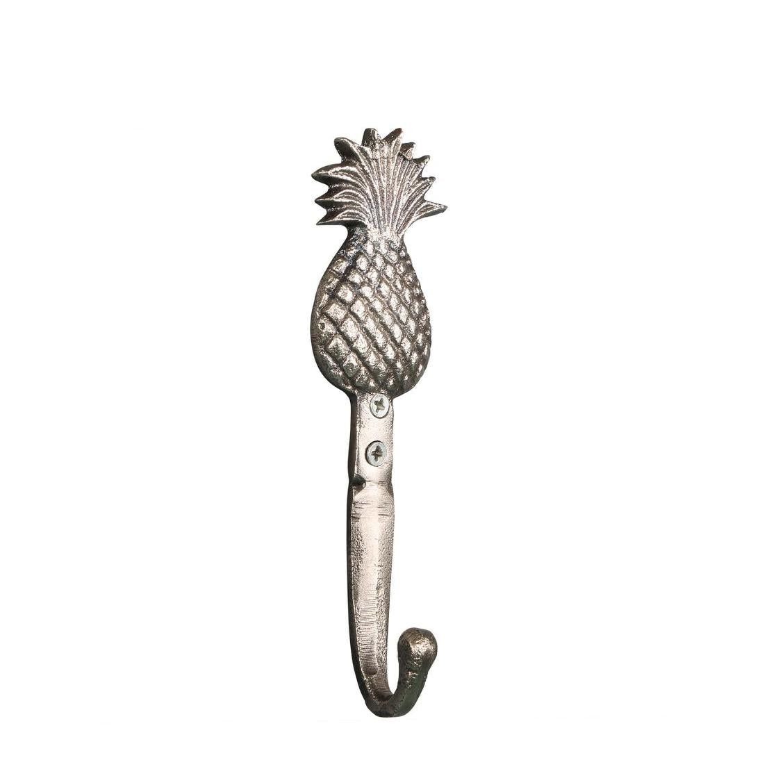 Palmwood Hamptons Pineapple Wall Hook Antique Silver
