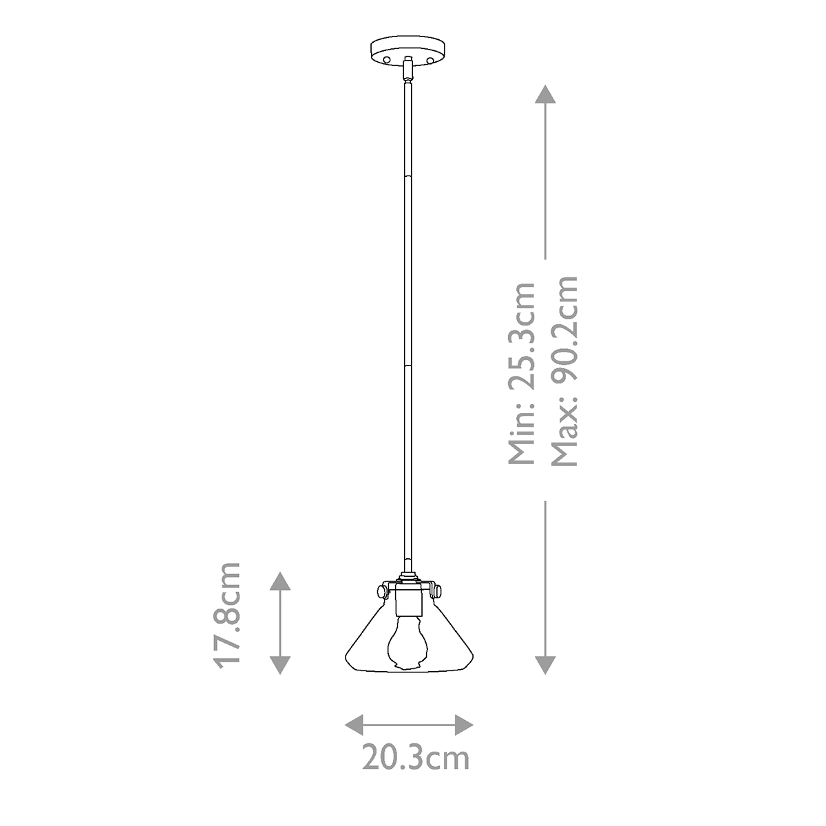 Parliament Row Heritage Cone Pendant Chrome Parliament Row Heritage Cone Pendant Chrome