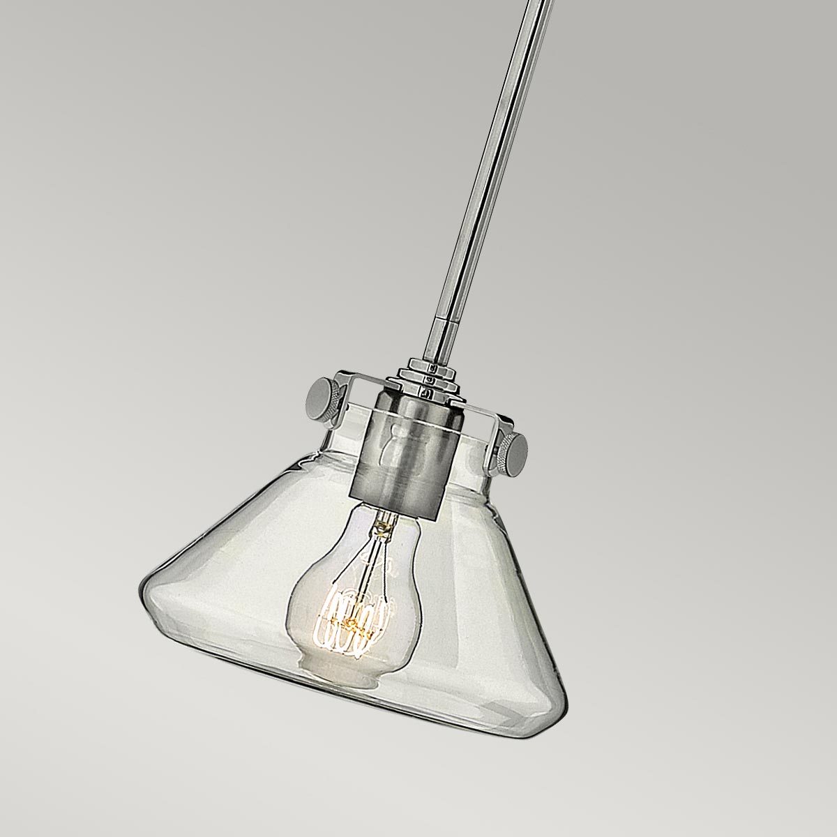 Parliament Row Heritage Cone Pendant Chrome — detail view