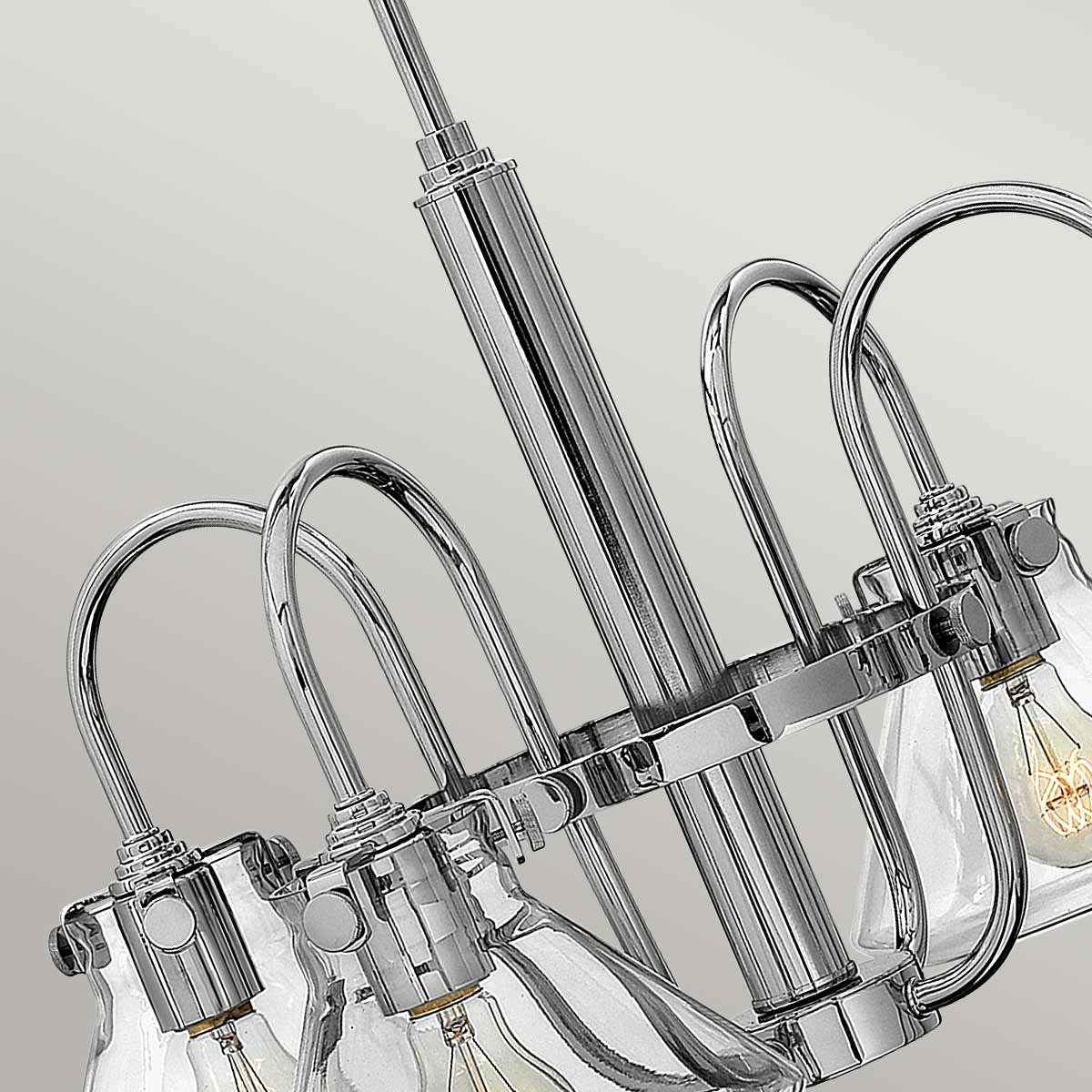 Parliament Row Industrial Chandelier Chrome Parliament Row Industrial Chandelier Chrome — detail view