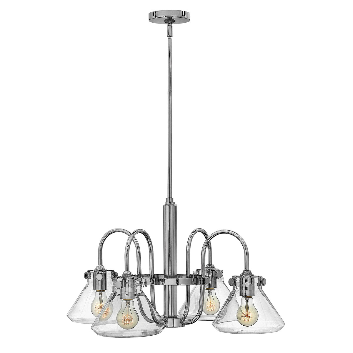 Parliament Row Industrial Chandelier Chrome