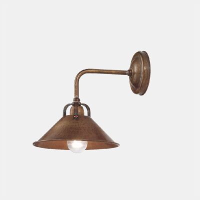 Pavia Industrial Straight Wall Light Antique Brass