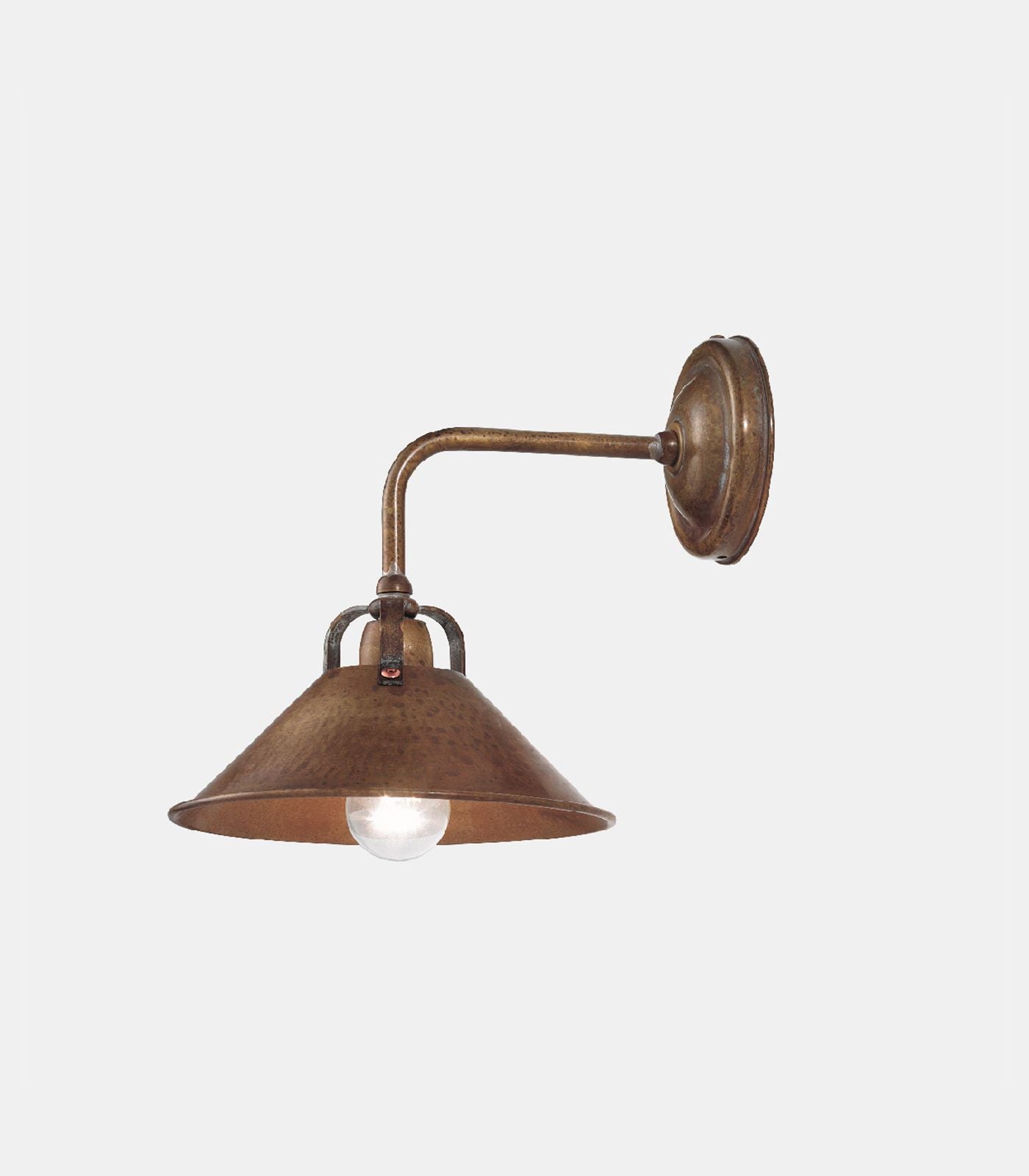 Pavia Industrial Straight Wall Light Antique Brass