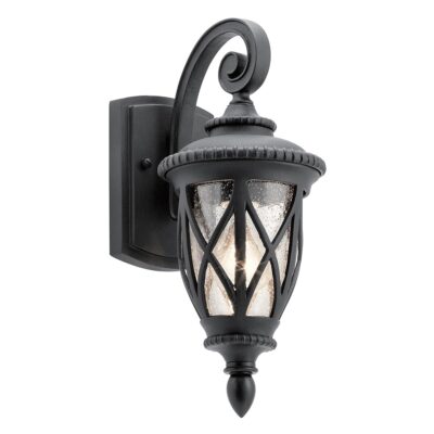 Pelican Cove Traditional Outdoor Wall Lantern Textured Black