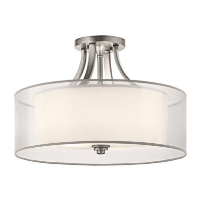 Pemberleigh Hamptons Four Light Semi-Flush Ceiling Light Antique Pewter