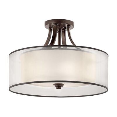 Pemberleigh Heritage Drum Ceiling Semi-Flush Mission Bronze