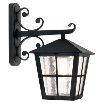 Pemberton Grange Traditional Wall Down Lantern Black