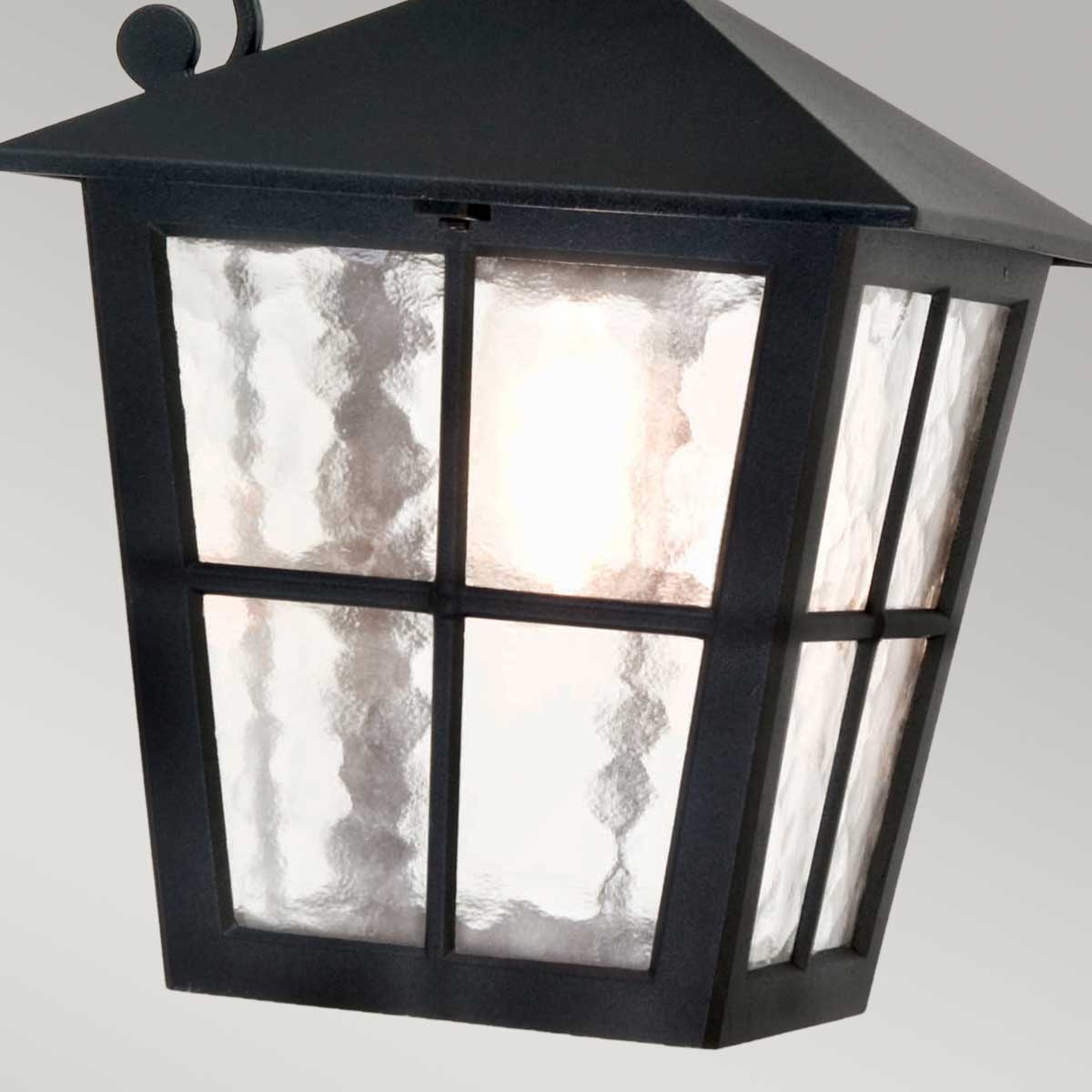 Pemberton Grange Traditional Wall Down Lantern Black Pemberton Grange Traditional Wall Down Lantern Black — detail view