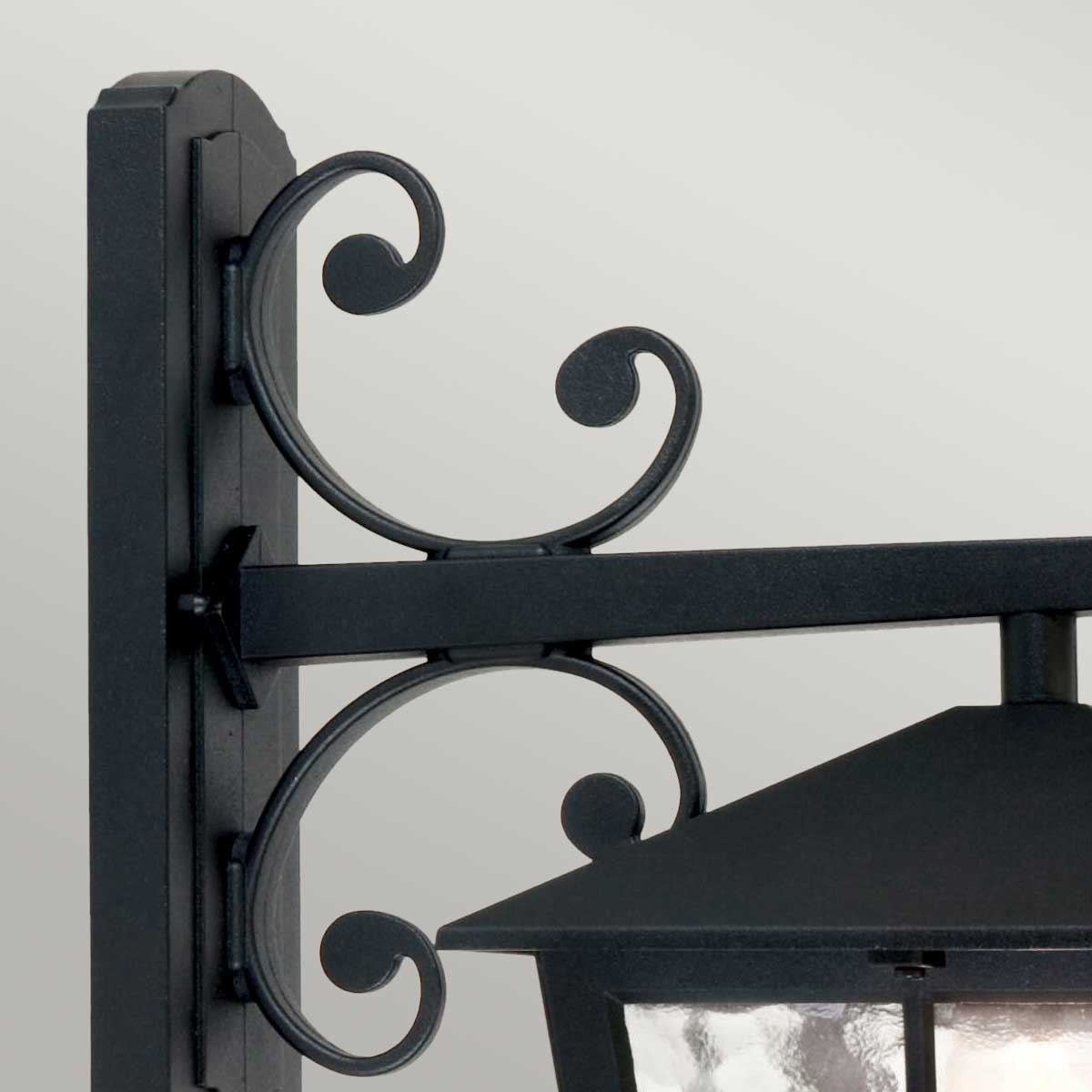 Pemberton Grange Traditional Wall Down Lantern Black Pemberton Grange Traditional Wall Down Lantern Black — detail view
