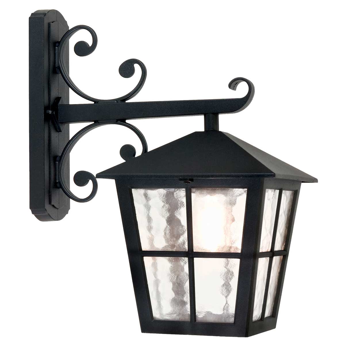 Pemberton Grange Traditional Wall Down Lantern Black