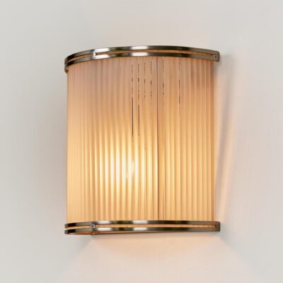 Pendle Heritage Half Round Wall Light Nickel