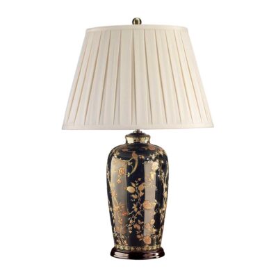 Penrose Reach Oriental Table Lamp Black and Gold