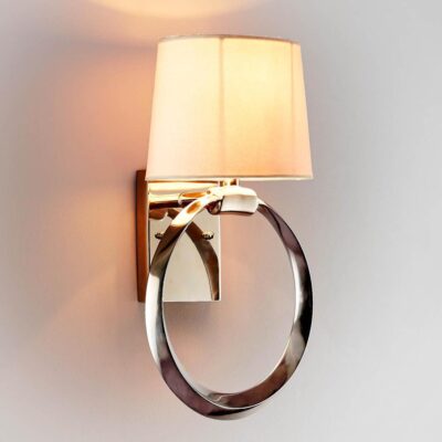 Penton Hamptons Round Hoop Wall Sconce Polished Nickel