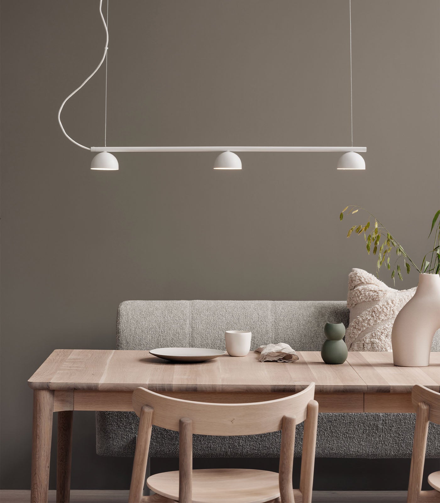 Peony Hill Contemporary 3-Light Bar Pendant Matt Black Peony Hill Contemporary 3-Light Bar Pendant Matt Black