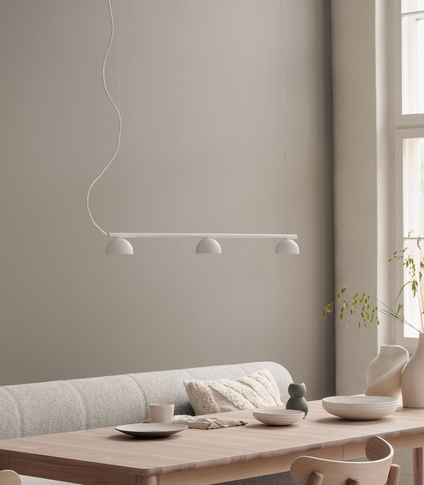 Peony Hill Contemporary 3-Light Bar Pendant Matt Black Peony Hill Contemporary 3-Light Bar Pendant Matt Black