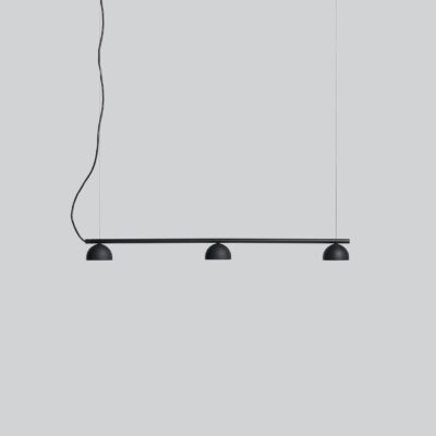 Peony Hill Contemporary 3-Light Bar Pendant Matt Black