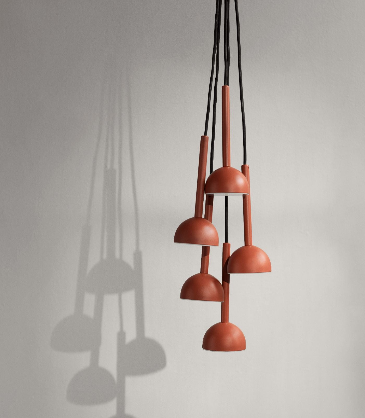 Peony Hill Contemporary Dome Pendant Light Black, Rust, White Peony Hill Contemporary Dome Pendant Light Black, Rust, White