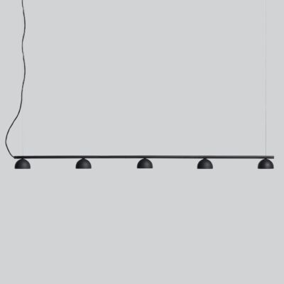 Peony Hill Contemporary Rail 5 Light Pendant Matt Black