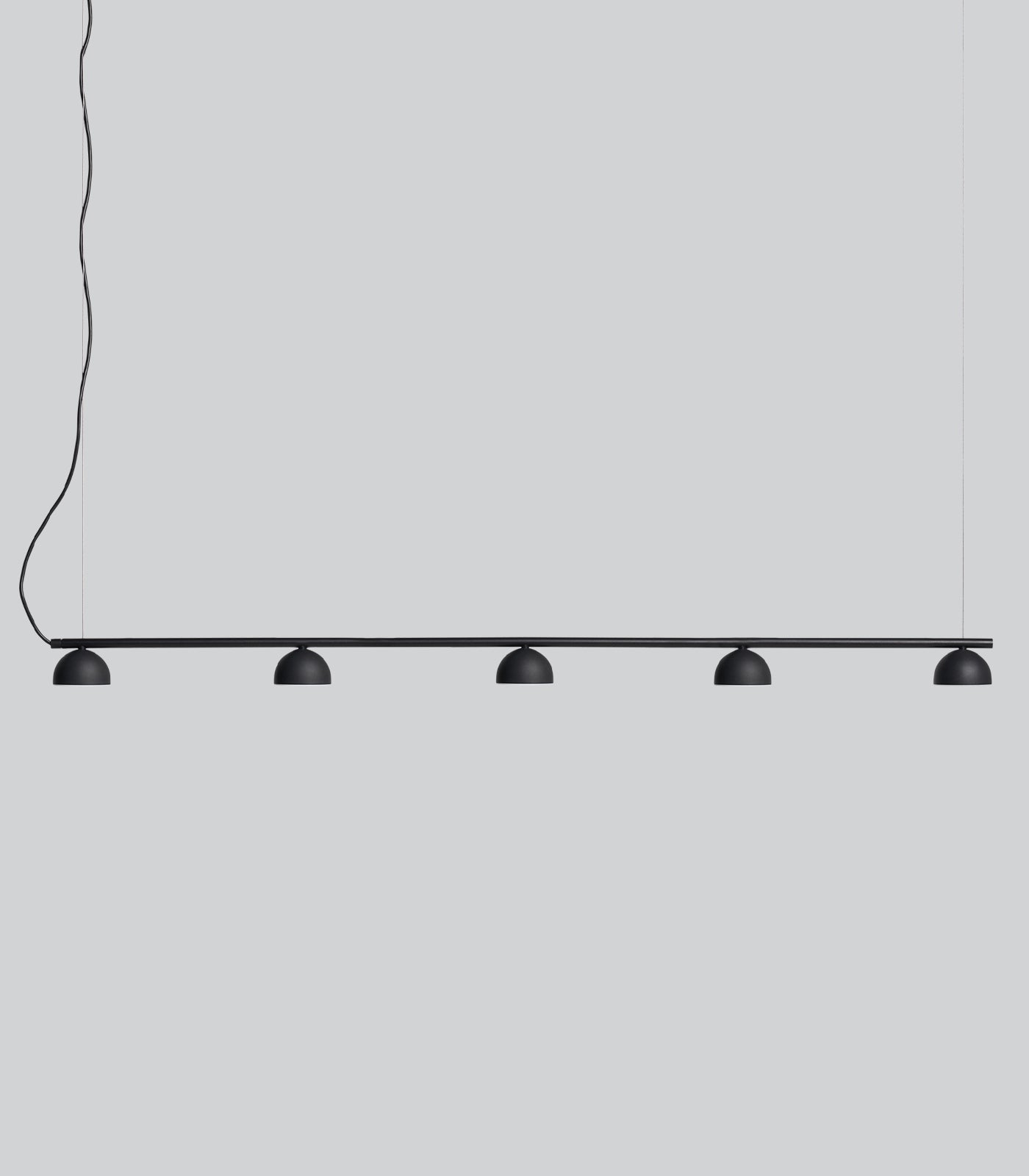 Peony Hill Contemporary Rail 5 Light Pendant Matt Black